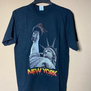 NEW New York Statue of Liberty Men Black Graphic tee